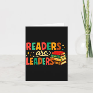 Fun inspiring readers are leaders book lovers karte