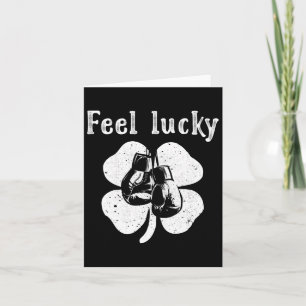 Fun Irish Feel Lucky Boxing Shirt St Patrick's Day Karte