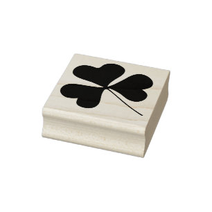 Fun Irish Kleeblatt Floral Leaf - Kurze Steppe Gummistempel