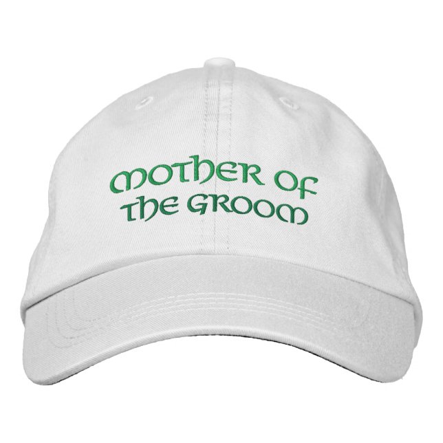 Fun Irish Mother the Groom Wedding Hat Bestickte Baseballkappe (Vorderseite)