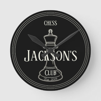Fun Ivory King Schach Stück mit dem Namen Wall Clo Runde Wanduhr