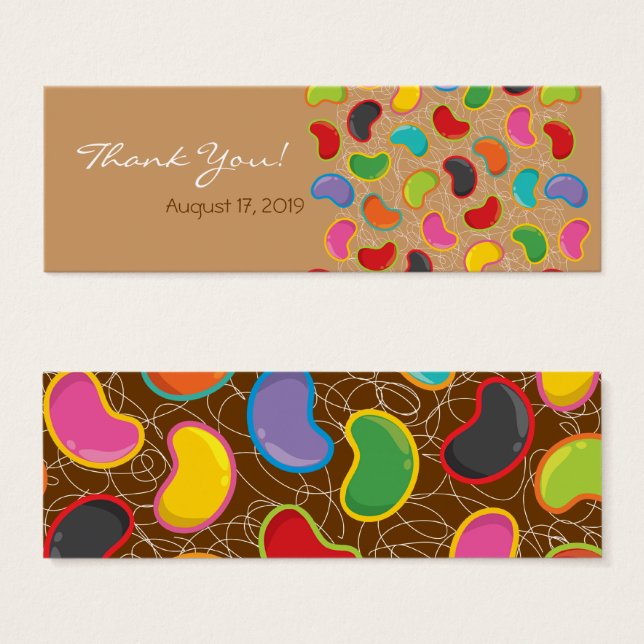 Fun Jellybeans Kindergeburtstag Party DIY Geschenk (Vorne & Hinten)