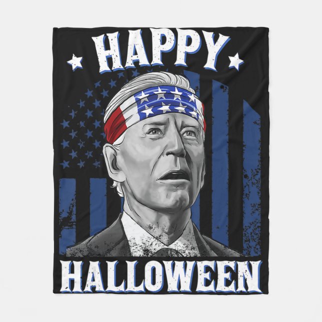 Fun Joe Biden glückliches Halloween verwirrt für 4 Fleecedecke (Vorderseite)
