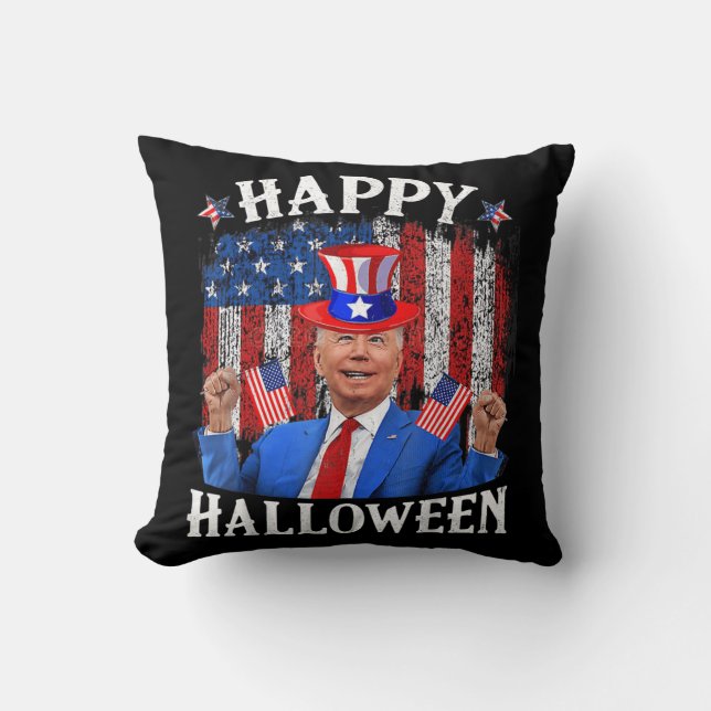 Fun Joe Biden Happy Halloween für Amerikanische Un Kissen (Vorderseite)