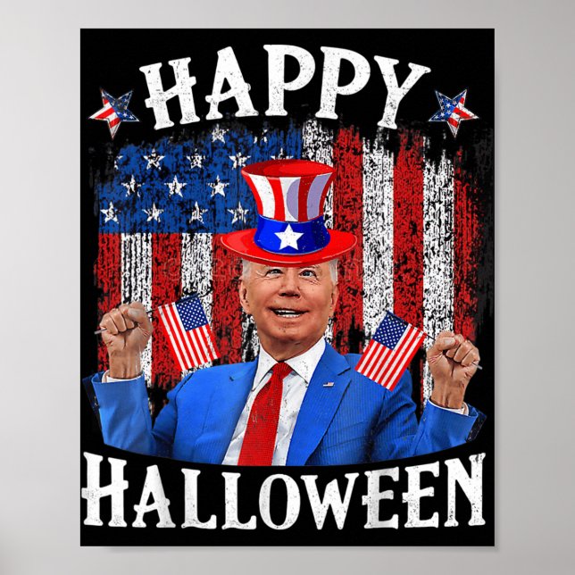 Fun Joe Biden Happy Halloween für Amerikanische Un Poster (Vorne)
