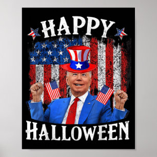 Fun Joe Biden Happy Halloween für Amerikanische Un Poster