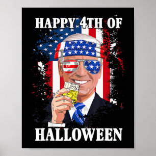 Fun Joe Biden Happy Halloween Verwirrte den Juli Poster