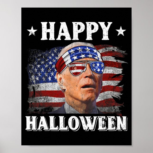 Fun Joe Biden Happy Halloween Verwirrte den Juli  Poster (Vorne)