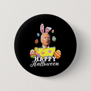 Fun Joe Biden Happy Halloween verwirrte Osterfahru Button