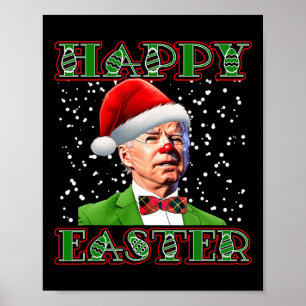 Fun Joe Biden Weihnachten Verwirrte Osterbiden Poster