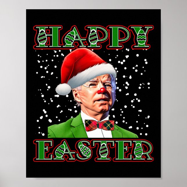 Fun Joe Biden Weihnachten Verwirrte Osterbiden Poster (Vorne)
