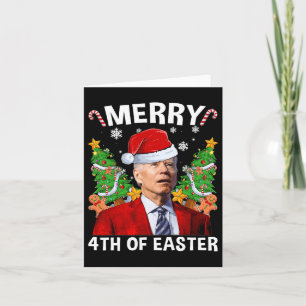 Fun Joe Biden Weihnachtsfeier Weihnachtsmannmütze  Karte
