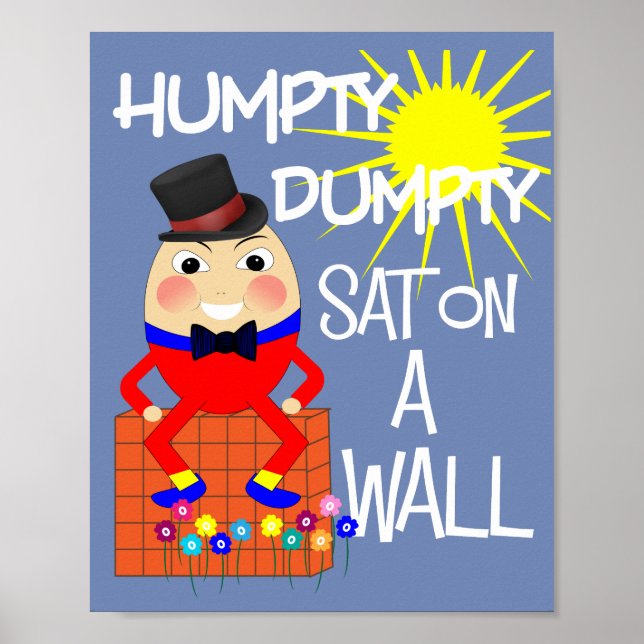 Fun Jolly Kinderzimmer Rhyme Humpty Dumpty Niedlic Poster (Vorne)