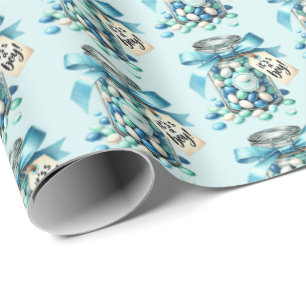 Fun Jungs Süßigkeiten Buffet Babydusche gekachelt Geschenkpapier