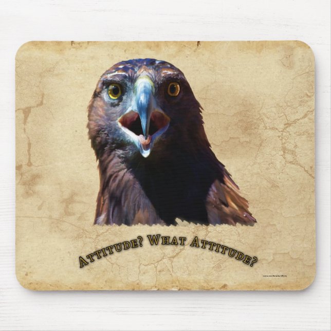 Fun Juvenile Bald Eagle Bad Attitude Mousepad (Vorne)