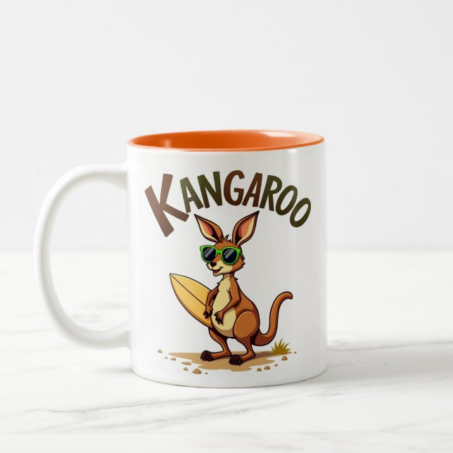 Fun Kangaroo Zweifarbige Tasse (Links)