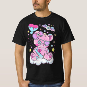 Fun Kawaii Pastel Goth Niedlicher Creepy Bär Anime T-Shirt