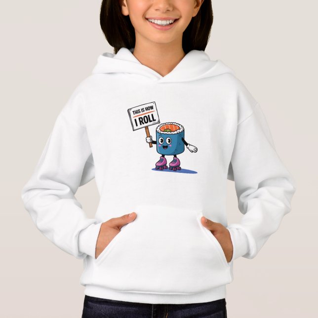 Fun Kawaii Sushi Rolli Hoodie (Vorderseite)