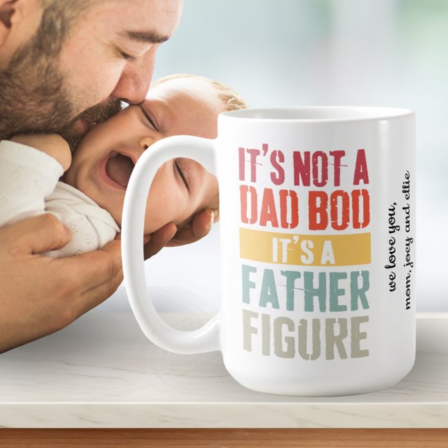Fun kein Vater-Bod-Vater Abbildung Geschenk. Kaffeetasse (Fun Not A Dad Bod Father Figure Quote Gift Coffee Mug)