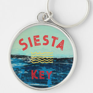 Fun Key Kette mit Strandkunst Siesta Key Schlüsselanhänger