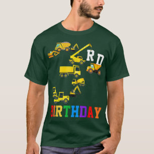 Fun Kids 3rd Bday Construction Trucks für 3 Jahre T-Shirt