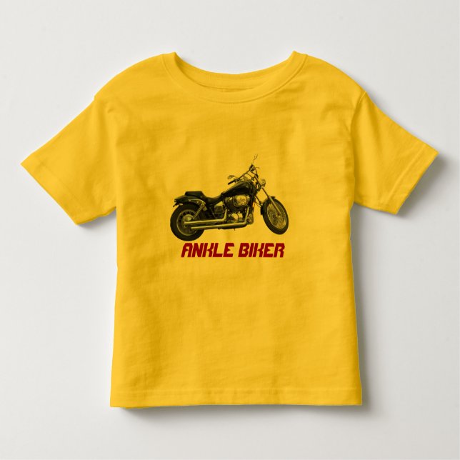 Fun Kid's Ankle Biker Motorrad-Design Kleinkind T-shirt (Vorderseite)