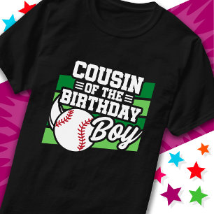 Fun Kids Baseball Party Cousin des Geburtstags T-Shirt