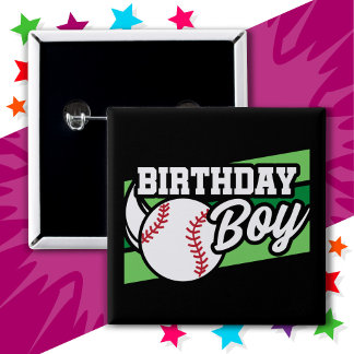 Fun Kids Baseball Party Zuhause Laufen Geburtstag Button