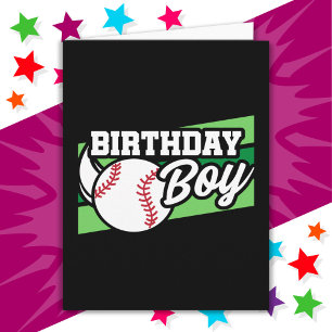 Fun Kids Baseball Party Zuhause Laufen Geburtstag Karte