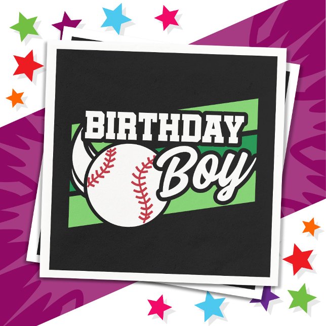 Fun Kids Baseball Party Zuhause Laufen Geburtstag  Serviette (Von Creator hochgeladen)