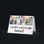 Fun Kids Foto Collage | Color Happy Birthday Card Karte<br><div class="desc">Diese lustige und farbenfrohe Foto-Collage Geburtstagskarte ist perfekt für Kinder jeden Alters! Die Karte enthält 3 Ihrer Lieblings-Fotos,  einen hellen und farbenfrohen HAPPY BIRTHDAY Text und den Namen der Kinder. Schriftart-Stile,  -Größen und -farben können durch Anklicken des Links nach der Personalisierung angepasst werden.</div>