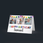 Fun Kids Foto Collage | Color Happy Birthday Card Karte<br><div class="desc">Diese lustige und farbenfrohe Foto-Collage Geburtstagskarte ist perfekt für Kinder jeden Alters! Die Karte enthält 3 Ihrer Lieblings-Fotos,  einen hellen und farbenfrohen HAPPY BIRTHDAY Text und den Namen der Kinder. Schriftart-Stile,  -Größen und -farben können durch Anklicken des Links nach der Personalisierung angepasst werden.</div>