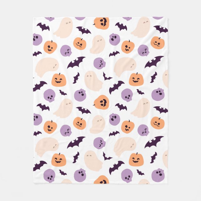 Fun Kids Halloween Muster Fleecedecke (Vorderseite)
