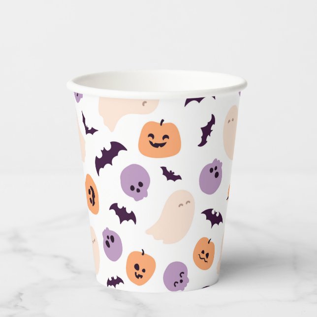 Fun Kids Halloween Muster Pappbecher (Vorderseite)