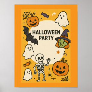 Fun Kids Halloween-Party Poster