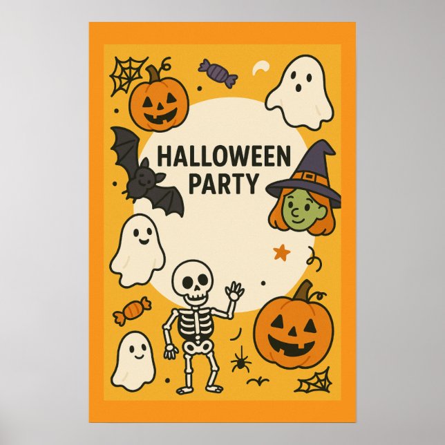Fun Kids Halloween-Party Poster (Vorne)