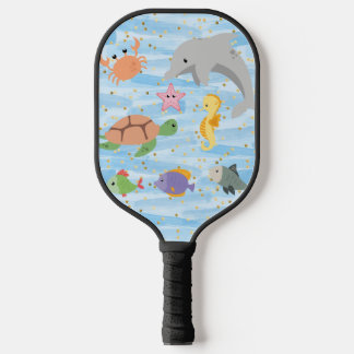Fun Kids niedliche Meerestiere Delphin Schildkröte Pickleball Schläger