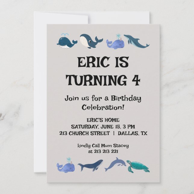 Fun-Kindergeburtstag-Party Einladung (Vorderseite)