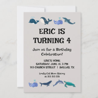 Fun-Kindergeburtstag-Party Einladung