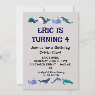 Fun-Kindergeburtstag-Party Einladung