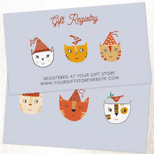 Fun Kitty Cat Baby Shower Registrierung Begleitkarte