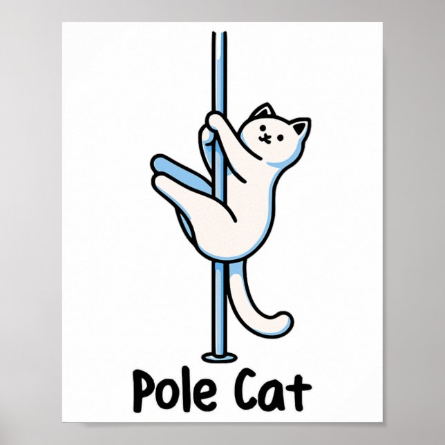 Fun Kitty Lover Spaß Cat Playing A Dancer Gag Uni Poster (Vorne)