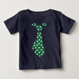 Fun Kleeblatt Muster Imitate Krawatte St. Patrick' Baby T-shirt