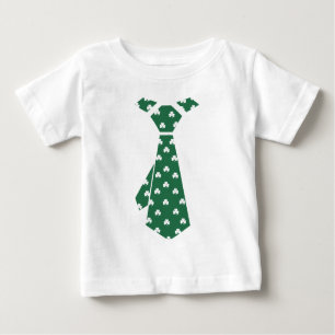 Fun Kleeblatt Muster Imitate Krawatte St. Patrick' Baby T-shirt