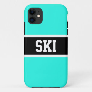 Fun kühl schwarz farbiges Aqua Mint SKI Streifen T Case-Mate iPhone Hülle