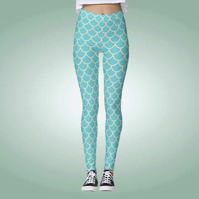 Fun Künstlerische Halloween Kostüm Mermaid Scales  Leggings (Von Creator hochgeladen)
