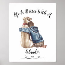 Fun Labrador Wall Art Poster