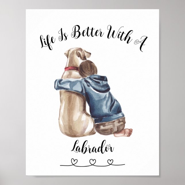 Fun Labrador Wall Art Poster (Vorne)
