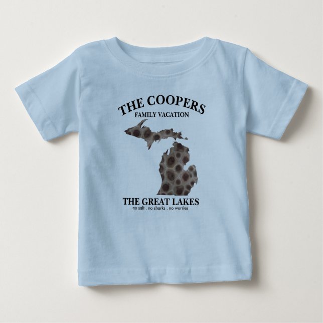 Fun Lake Michigan Grosser Staat Staat Petoskey Fel Baby T-shirt (Vorderseite)