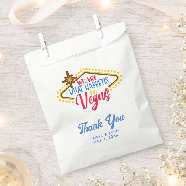 Fun Las Vegas Wedding Personalisiert Gefallen Tasc Geschenktütchen (Ausgeschnitten)